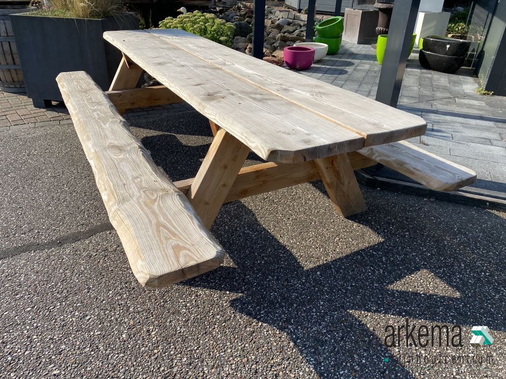 mot spion Ook Lariks picknicktafel geschaafd 300cm | Arkema