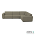 Icon loungeset 6-zits hoek (rechts) Olive Green