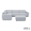 Icon Loungeset 6-zits hoek + hocker small (links) Mouse Grey