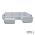 Icon Loungeset 6-zits hoek + hocker small (rechts) Mouse Grey
