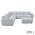 Icon loungeset 8-zits hoek + hocker small (links) Mouse Grey