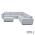 Icon loungeset 8-zits hoek + hocker small (rechts) Mouse Grey