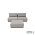 Luxury loungeset straight 220 + hocker Light Taupe