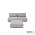 Luxury loungeset straight 220 + hocker Steel