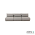 Luxury loungeset straight 330 Light Taupe