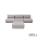 Luxury loungeset straight 330 + hocker Steel