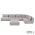 Luxury loungeset corner 230x450 + hocker Steel Rechts