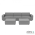 Icon deluxe loungeset 6-zits + 2 hockers Steel