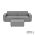 Icon deluxe loungeset 3-zits + hocker small Steel