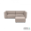 Chill loungeset 3-zits + hocker Light Taupe