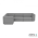 Chill loungeset 6-zits hoek (links) Steel