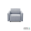 Petit sofa fauteuil Mouse Grey