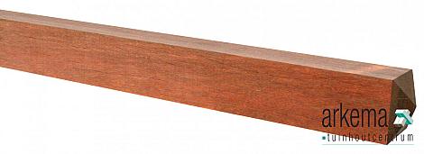 AZ Hardhouten paal met diamantkop, 14 x 14 x 300 cm.