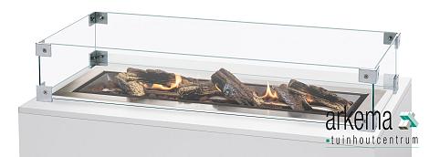 Glazen ombouw Inbouwbrander Rechthoek Groot 1000 x 330 x 170