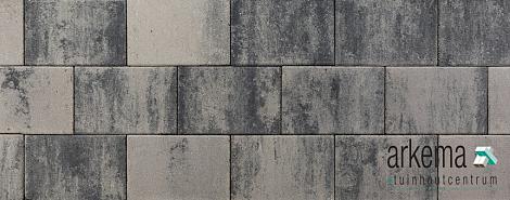 Design square 20x30x4 cm nero/grey