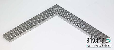 Glassline RVS hoekstuk + maasrooster