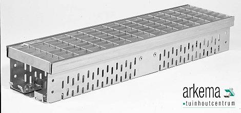 Glassline RVS goot + maasrooster 100cm
