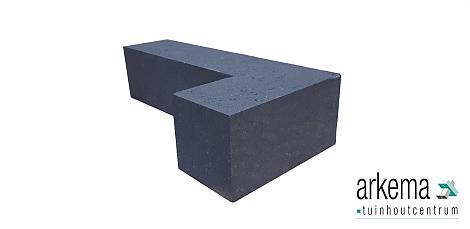 Patiohoekblok Antraciet 60x15x15cm strak