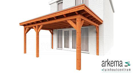 Aanbouwveranda Lucca 5400x3900x2600mm (bxdxh) links