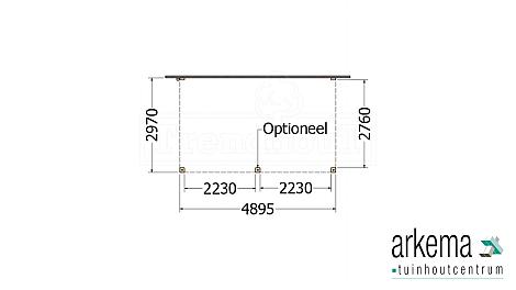 Aanbouwveranda Modena 4900x3000x2700mm (bxdxh)