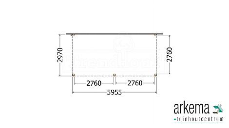 Aanbouwveranda Modena 6000x3000x2700mm (bxdxh)