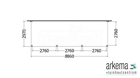 Aanbouwveranda Modena 8900x3000x2700mm (bxdxh)