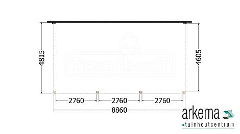 Aanbouwveranda Modena 8900x4850x2700mm (bxdxh)