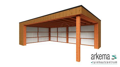 Buitenverblijf Capri 7200x4900x2550mm (bxdxh) model links alleen constructie