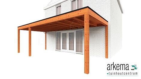 Aanbouwveranda Modena 7300x3650x2700mm (bxdxh) links