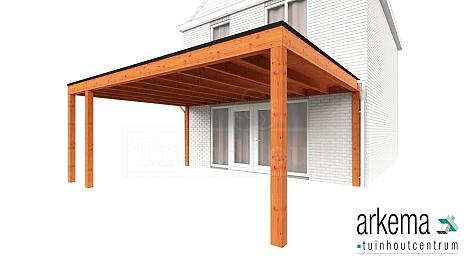 Aanbouwveranda Modena 5900x4850x2700mm (bxdxh) links
