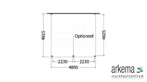 Aanbouwveranda Modena 4900x4850x2700mm (bxdxh)