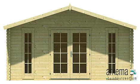 Blokhut - Tuinhuis - Home Office 44mm Gustav Prijs exclusief dakbedekking - dient apart besteld te worden
