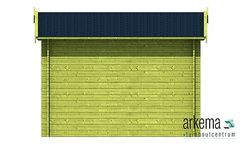 Blokhut - Tuinhuis 28mm groen geïmp Juha Prijs exclusief dakbedekking - dient apart besteld te worden