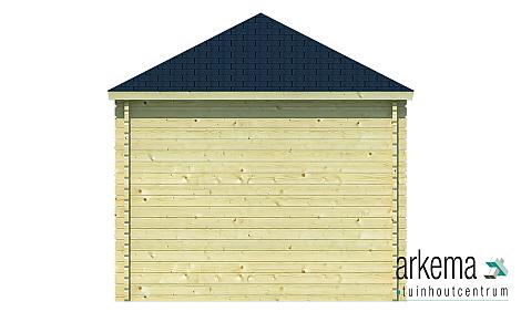 Blokhut - Tuinhuis - Home Office 44mm Agnes met aanbouw Prijs exclusief dakbedekking - dient apart besteld te worden