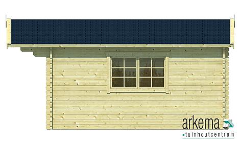 Blokhut - Tuinhuis - Home Office 44mm Laula Prijs exclusief dakbedekking - dient apart besteld te worden
