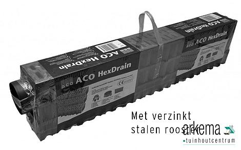 Garagepack Lijnafwateringsgoot 300 cm verzinkt stalen rooster