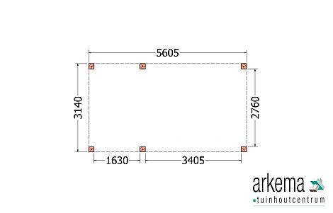 Buitenverblijf Palermo XXL 5650x3150x2450mm (bxdxh)