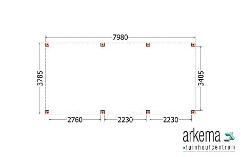 Buitenverblijf Palermo XXL 8000x3800x2450mm (bxdxh)