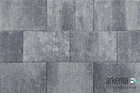 Straksteen 20x30x6 cm grijs/zwart