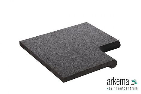 ORIENTAL BLACK ZWEMBADBOORD H 50X50X3/5 GEVL-GEBOR-180°-VERZ