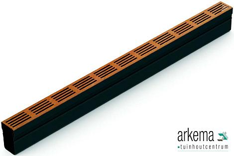 SlimLine 100 cm + Corten designrooster