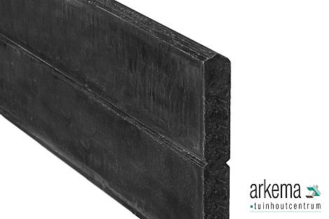 Berton©-motiefplaat smal antraciet gecoat H26 x D3,5 x L184 cm blokhutprofiel