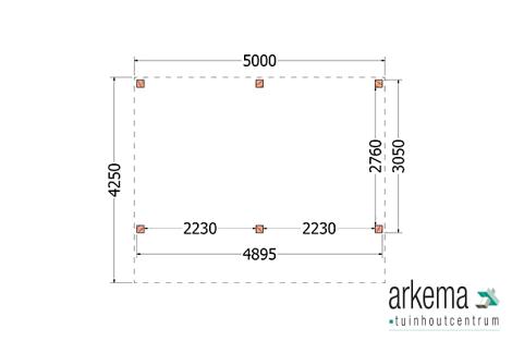 Kapschuur de Heerd 5000x4250x3350mm (bxdxh)