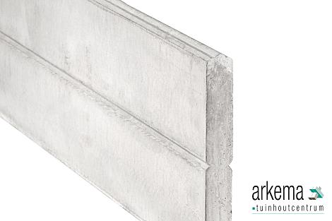 Berton©-motiefplaat smal wit/grijs H26 x D3,5 x L184 cm blokhutprofiel