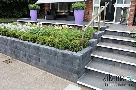 Patioblok Antraciet 60x15x15cm strak
