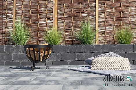 Linea trommel 15x15x30 cm antraciet