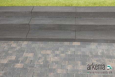 Traptrede 100x35x15 cm indus black kleurecht met facet