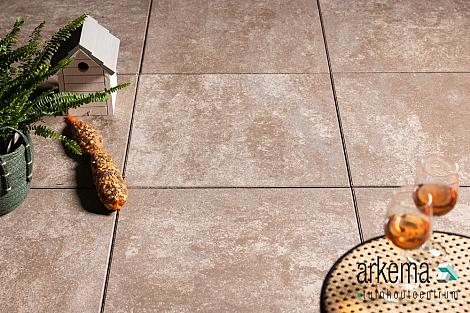 Trippel T 60x60x4 Bruin nuance