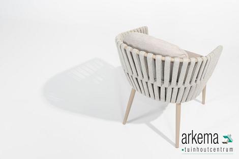 Eva dining chair latte with 2 cushions Latte