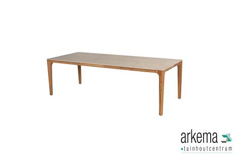 Liam dining table natural teak ceramic top 240 X 100 X 75 cm Teak/ceramic
